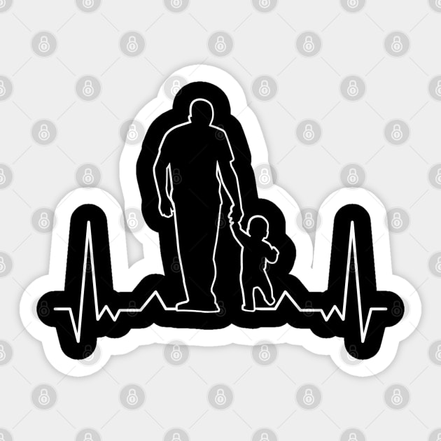 Father's Day Father Child Heartbeat Sticker by favoriteshirt